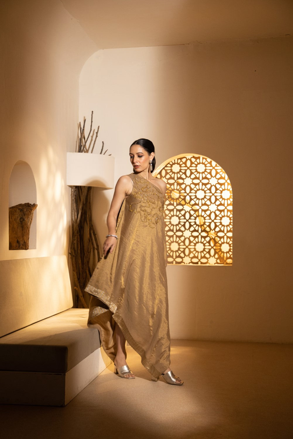 Raina Off Shoulder Dress with pants